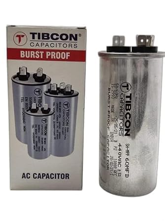 Mickko 60 MFD 440V Tibcon Capacitor for Air Conditioner (Split & Window Air Conditioners) 1.5 Ton & 2 Ton Air Conditioners 1
