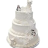 JUNENTER 50個入り ホワイト スノーフレーク 食べられるケーキトッパー カップケーキデコレーション 冬のアナと雪の女王テーマパーティー用