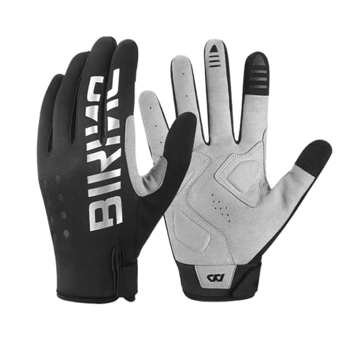 Guantes De Ciclismo De Invierno: Guantes De Ciclismo Cálidos Para Clima Frío, Guantes De Esquí Con Pantalla Táctil, Manoplas Transpirables Con Dedos Completos, Guantes Térmicos Reflectantes Aislados P