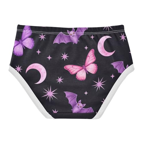 Toddler Underwear Floral 2t Cotton Cute Panties Girl Animal Briefs Underpants Purple Pink Bats Halloween2
