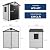 6x4 FT Outdoor Storage Shed with Floor, Plastic Resin Garden Shed with Window & Sloping Roof & Lockable Door for Patio Backyard Garden, Lawn Mower, Bike, Tool Storage