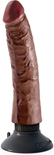 KING COCK PENE REALÍSTICO VIBRADOR 18 CM MARRÓN : Amazon.es
