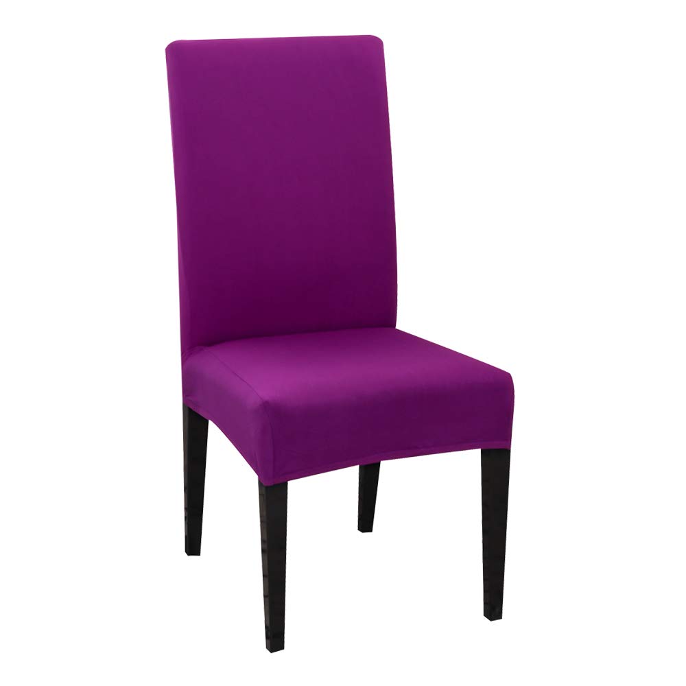 Housses de chaise extensibles et infroissables pour banquet violet