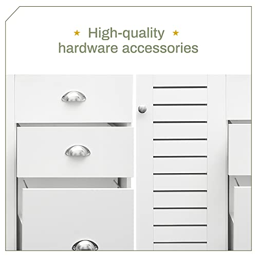 Wersmt Home Office Computer Desk Hutches Big Storage Space Study Table, White #TOP5