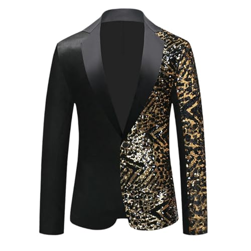 Blazer décontracté pour homme look festif veste paillettes chic