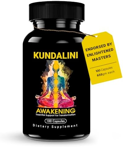 Kundalini Awakening Herbal Supplement – Ayurvedic Herbal Blend with Ashwagandha, Bacopa, Tulsi, and Haritaki – Supports Spiritual Growth, Chakra Activation, Meditation, & Higher Consciousness.