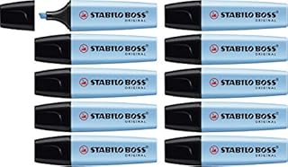 Zakreślacz - STABILO BOSS ORIGINAL pudełko 10 szt. - kolor: niebieski