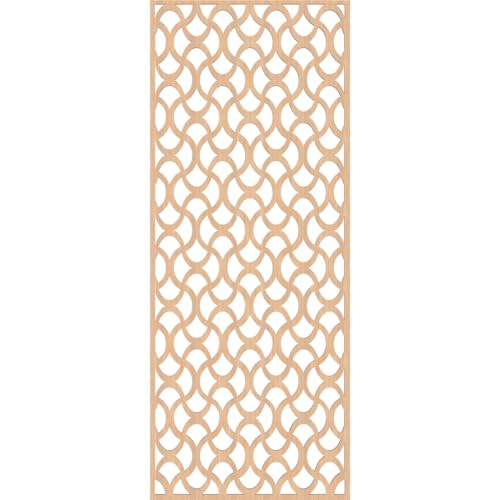 Image of Resort Decorative Pierced Fretwork Wood Wall Panels, 19 3 /8 inchW x 49 3 /8 inchH x 1 /4 inchT, Hickory