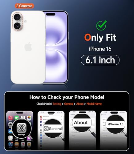 Image of FNTCASE for iPhone 16 Case Matte: Magnetic Phone Cases with Screen Protector Drop Proof Compatible with Magsafe Slim Anti Yellowing Rugged Shockproof Protective Translucent Cell Cover (C-Purple)