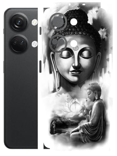 Image of AtOdds - Full Body Back Screen Guard Protector Film - Lamination Wrap Skin Sticker Compatible with ONEPLUS NORD 3 (5G) | Scratchproof Matte Finish (Buddha)