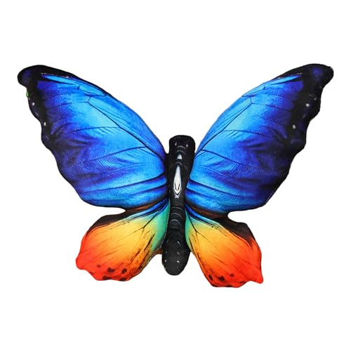 alloneslife Almohada de terciopelo con forma de mariposa, cojines de peluche suave para sofá, cama, silla, almohadas de abrazo en forma de mariposa para el hogar