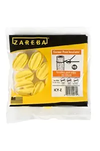 Zareba ICY-Z Corner Post Insulator, Yelllow, 10 per Bag