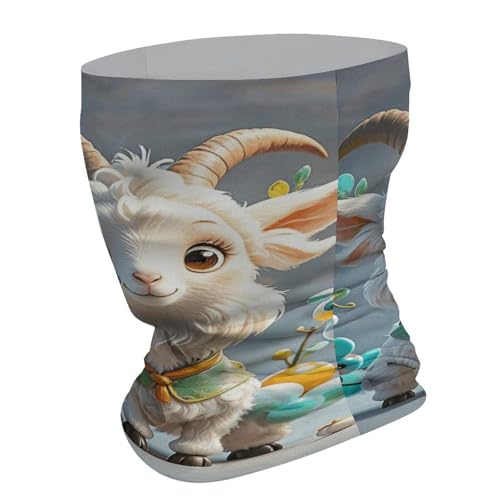 Cute Goat Neck Gaiter Face Cover Scarf, Breathable Sun Balaclava for Skiing Fishing Hiking Cycling3