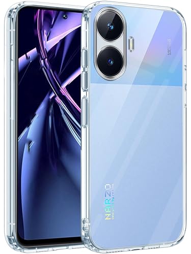 Image of Jkobi Back Case Cover for Realme C55 (Silicone Clear Shockproof Case with Camera Protection | Soft and Flexible | Transparent)