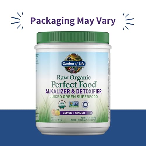 Garden of Life Raw Organic Perfect Food Alkalizer & Detoxifier Juiced Greens Superfood Powder - Lemon Ginger, 30 Servings - Non-GMO, Gluten Free Whole Food Dietary Supplement, Plus Probiotics - Image 3