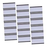 Angoily 60ct Magnetic Card Holders with Channels Protective Films Metal Rack Organizers White