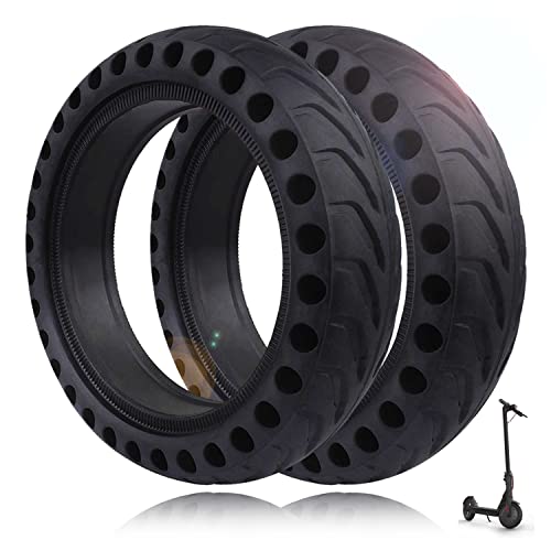 PIXESTT Pneu Plein pour Xiaomi M365/Gotrax GXL V2, 8.5 Inch Roue Trotinette Xiaomi M365, Conception En Nid D'Abeille, Pneu Anti-Paircing 2PCS Cover