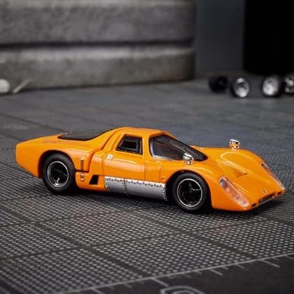 Hot Wheels Elite 64 McLaren M6GT 1:64 Die-Cast Collectible Model Car – McLaren Orange with Opening Rear Engine & Real Riders™ Wheels – Mattel Creations Exclusive (HWG05)