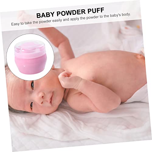 ibasenice 2 Conjuntos De Puff De Pelúcia Para Bebê Puff De Recipiente Transparente Puffs De Maquiage