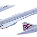 Bswath Plane Model British Airways G-BOAC Concorde Model Airplane Metal Plane Die-cast Alloy Airplanes for Gift and Collection (British Concorde)