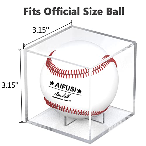 Espositore per Palla da Baseball, in Acrilico, con Protezione UV, Cubo Trasparente, per Riporre ed Esporre Cimeli Sportivi, per Esporre Palle da Baseball Autografate