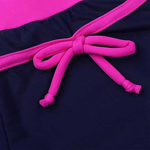 Image of Kids Girls Two-Piece Swimsuits Sleeveless Swim Tops with Boyshorts Athletic Tankini Outfit Set Swimwear