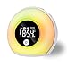 Produktbild Linkax Lichtwecker Wake Up Licht,Wecker Lampe mit Bluetooth Lautsprecher,Nachtlampe Kinderwecker mit LCD Display,Vibrationssensor,Mehrfarbig,4 Helligkeit für Haus/Zimmer/Geschenk
