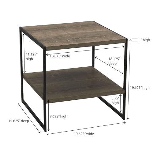 Household Essentials 8077-1 Square Wooden Side Table/End Table thumb #2