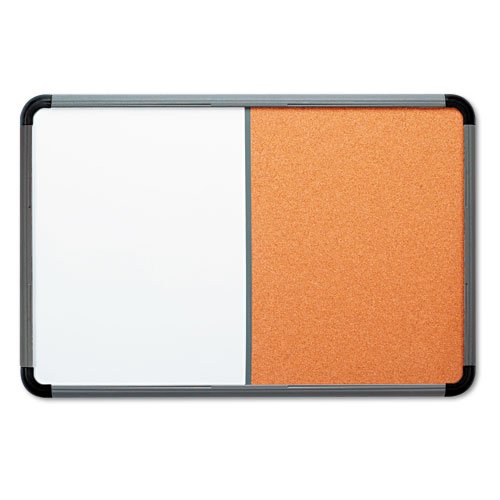 IcebergEnterprises 36037 Ingenuity Combo Dry Erase/cork Board Resin Frame 36 X 24 Charcoal Frame