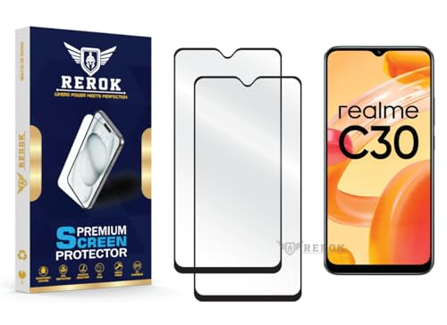 Image of Gorilla Tempered Glass Screen Protector Compatible with Realme C30 [Pack of 2] | Edge-to-Edge, Bubble-Free, Case Friendly, Easy Installation Kit