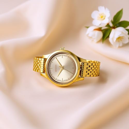 Image of Titan Karishma Workwear Cream Dial Stainless Steel Watch for Women
