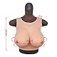 FHUILI Crossdressers Silikon Brüste - runde Kragen-Entwurfs-Silikon Falsche Brüste - Naturgetreue Fake Breasts für Cross-Dressing Transvestite Cosplay, G Cup,A