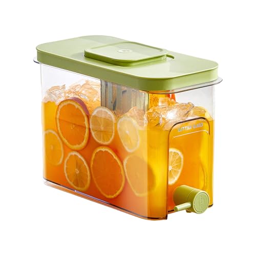 4L大容量家族の集まりのためのリークプルーフスピゴット付きの透明なコールド飲料ディスペンサー屋外ピクニックキッチン使用する