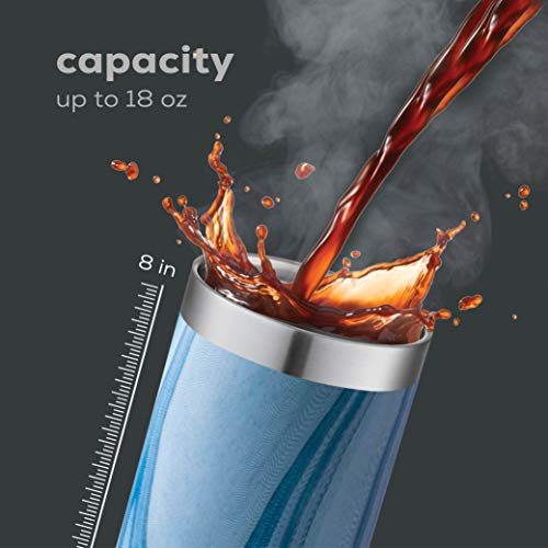 Insulated Skinny Stainless-Steel Tumbler - 18Oz Coffee Tumbler With Flip-Top Lid - Travel Coffee Mug 100% Leakproof Lids - Slim Vacuum-Insulated Tumblers Keep Hot And Cold - Great For Home, Office. #TOP6