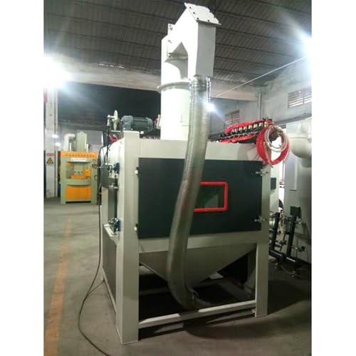 Máquina automática de chorro de arena con plato giratorio, lanzador profesional para limpieza de piezas grandes, equipo eficiente de chorro de arena con pistolas automáticas y control de temporizador