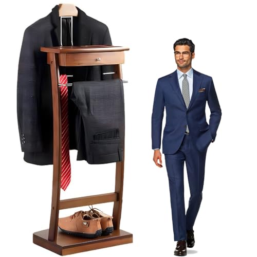 Support de voiturier avec rack à cravate et plateau vide-poche pour chambre