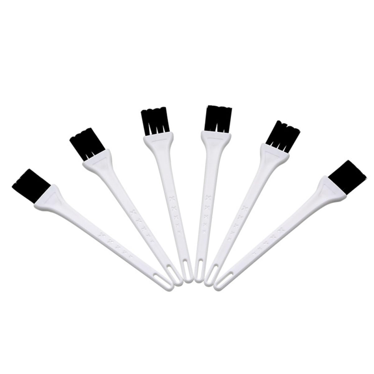 OSALADI 60 Pcs Keyboard Brush Garlic Press Cleaning Brush Keyboard Cleaner Wooden Card Holder Keyboard Cleaning Brush Keyboard Dustpan Brush Window Door Track Brush Mini Small Brush White