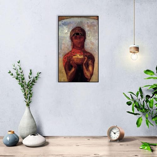 Impression sur toile Odilon Redon affiche d'art célèbre cadre noir 65x40 - 4
