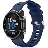 epova cinturin 20mm compatibile con garmin forerunner 245 cinturin/vivoactive 3 cinturin, sostituzione cinturino in silicone per garmin venu/venu sq/venu 2 plus/forerunner 55/645/vivomove hr, blu