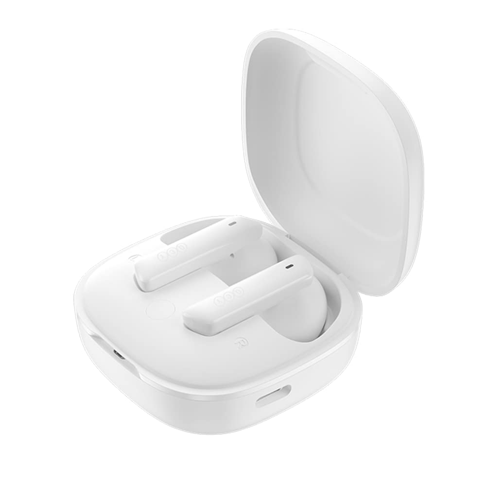 Fone de Ouvido Bluetooth QCY HT05 Melobuds ANC, Cancelamento de Ruido Ativo, 40db ANC Headphone com 6 Microfone, Fone sem fio 30 Tempo de Jogo (Branco) - Branco