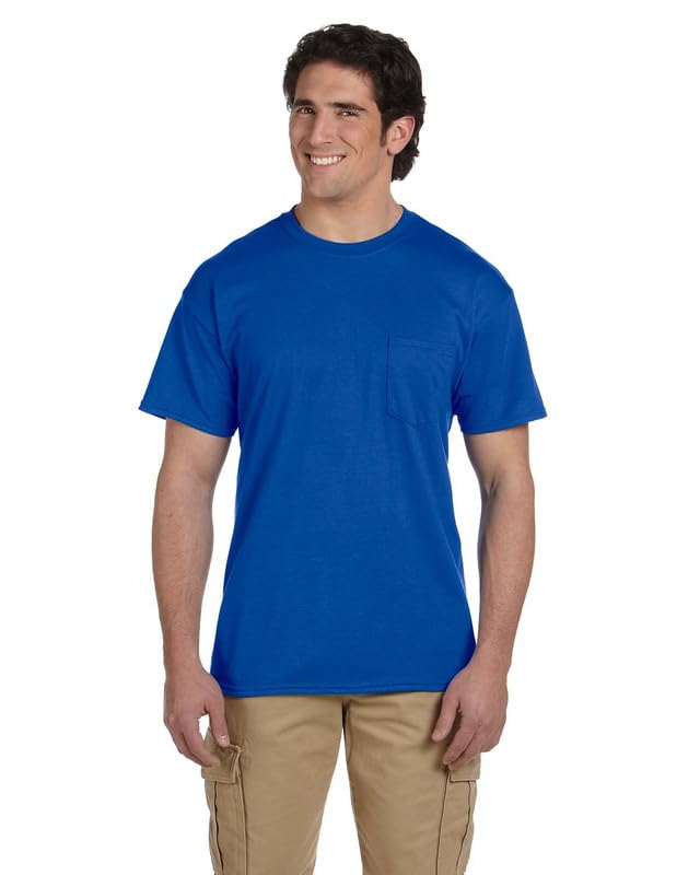 Image of Gildan Unisex Adult DryBlend Workwear T-Shirts with Pocket, 2-Pack