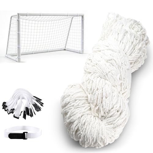 mawmuaw Tornetz 2.4x1.8m Fussballtornetz Fußballnetz Fußballtornetze für 5/7/11 Persone Fußballtraining Tor Netz Fußball Tor Match Werkzeuge Erwachsene für Fußballtor Sportspiel-Trainingstools