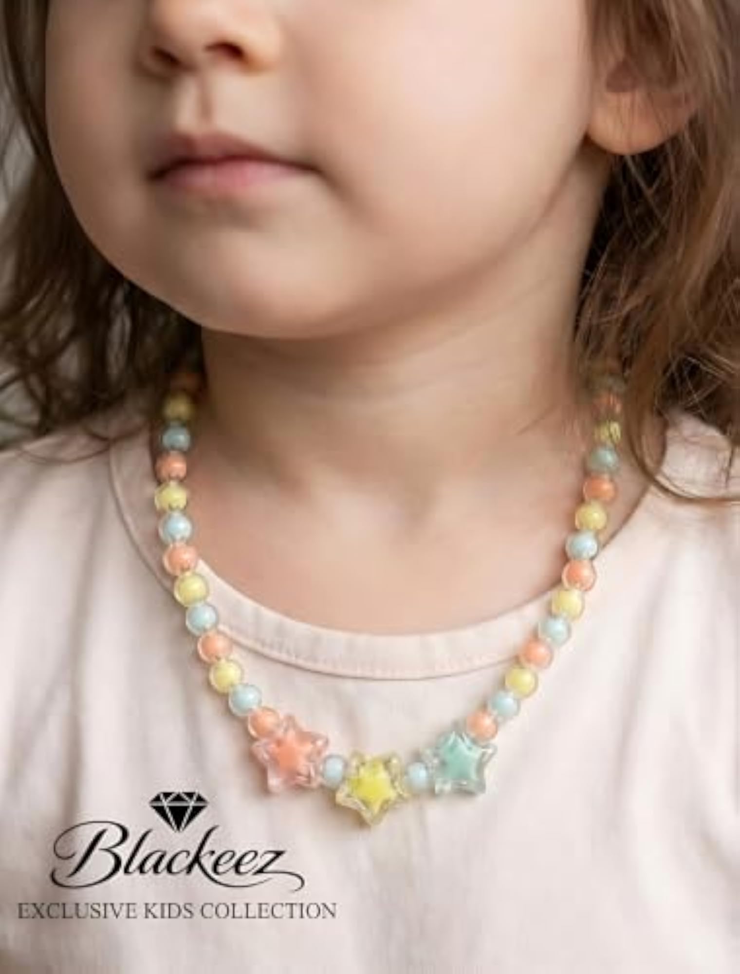 Stylish Adjustable Multicolour Acrylic Star Charms Necklace
