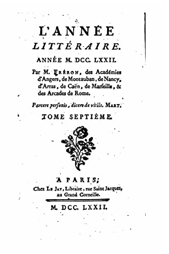 L'Année littéraire - Tome VII (French Edition)