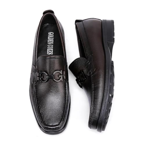 Men's Leather Penny Loafers Business Handmade Slip On Dress Shoes with Buckle Casual Party Shoes Wedding Loafer for Men3