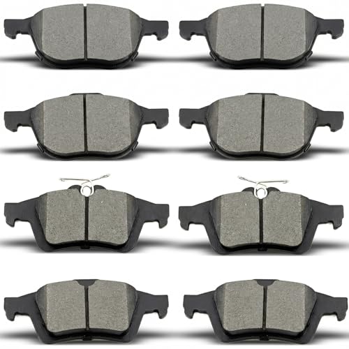DYZJKWJW D1044 D1095 Front Rear Ceramic Brake Pads Set Fit For Ford Escape/Focus/Transit Connect,For Mazda 3/3 Sport/Mazda 5,For Volvo C30/C70/S40/V50