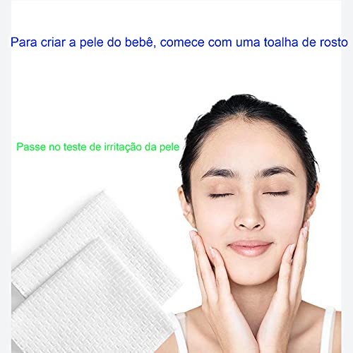 100 empates Toalha de limpeza facial removível descartável para lavagem de rosto feminino e toalha d