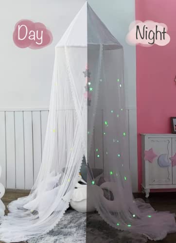 Twin Bed Canopy For Girls Room -White Round Hanging Canopy -Princess Canopy For Girls Bed- Kids Canopy -Toddler Bed Canopy For Girls Bed Canopy -Kids Bed Canopy -Drawstring Bag Included #TOP2