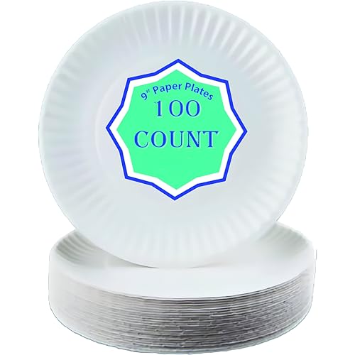 9" Paper Plates Uncoated - Pack of 100ct image 5