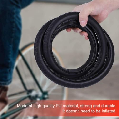 Ouitble Bicycle Solid Tires -4 Colors Fashion Bicycle Cycling Tubless Riding Solid Tires For 700 * 23C Road Bike Fixed Gear(Black) - Image 3
